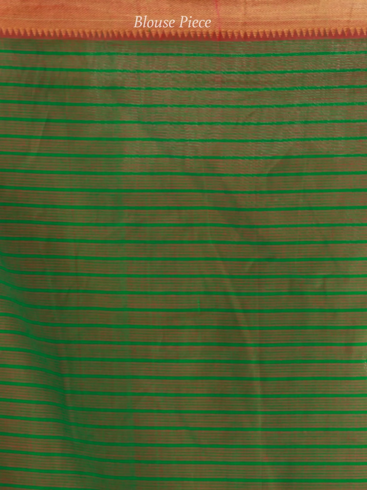 Red Green Handloom Mangalagiri Cotton Saree With Zari Border - S031703850