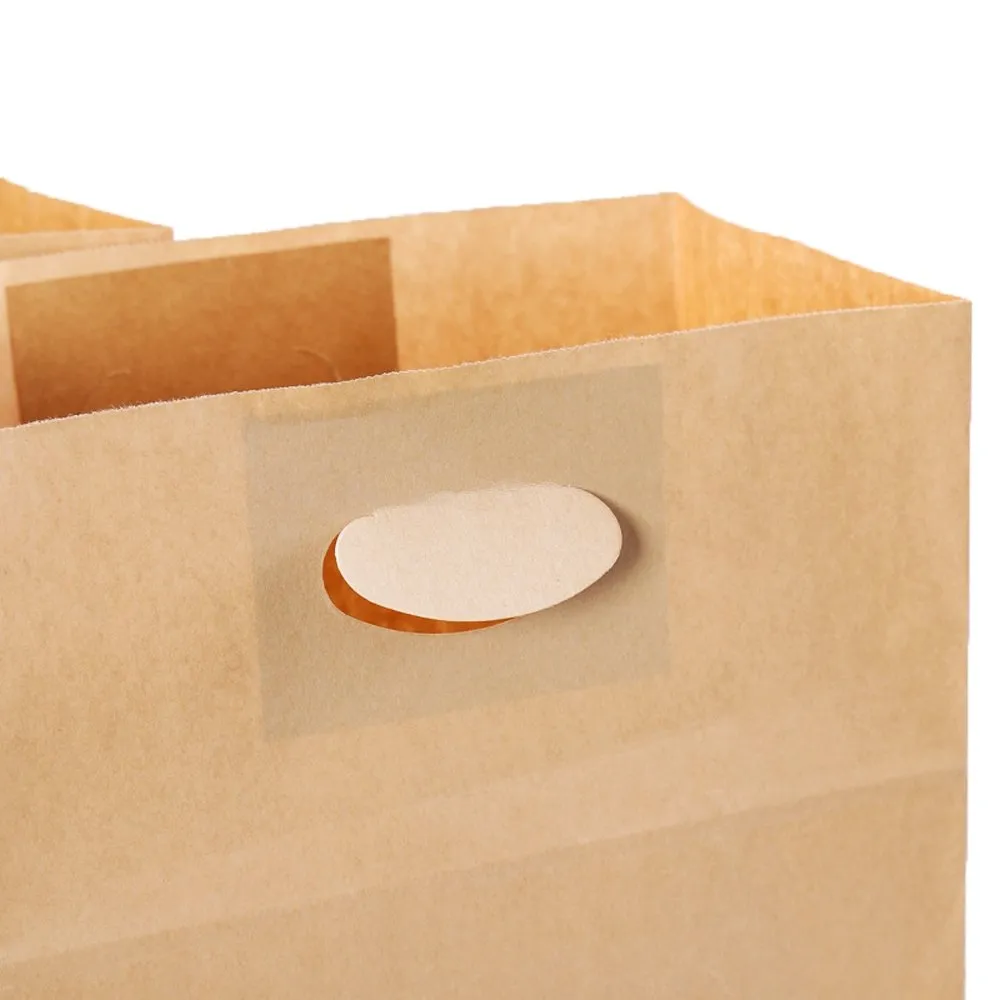 Retail Takeaway Brown Kraft Die-Cut Handle Paper Bag