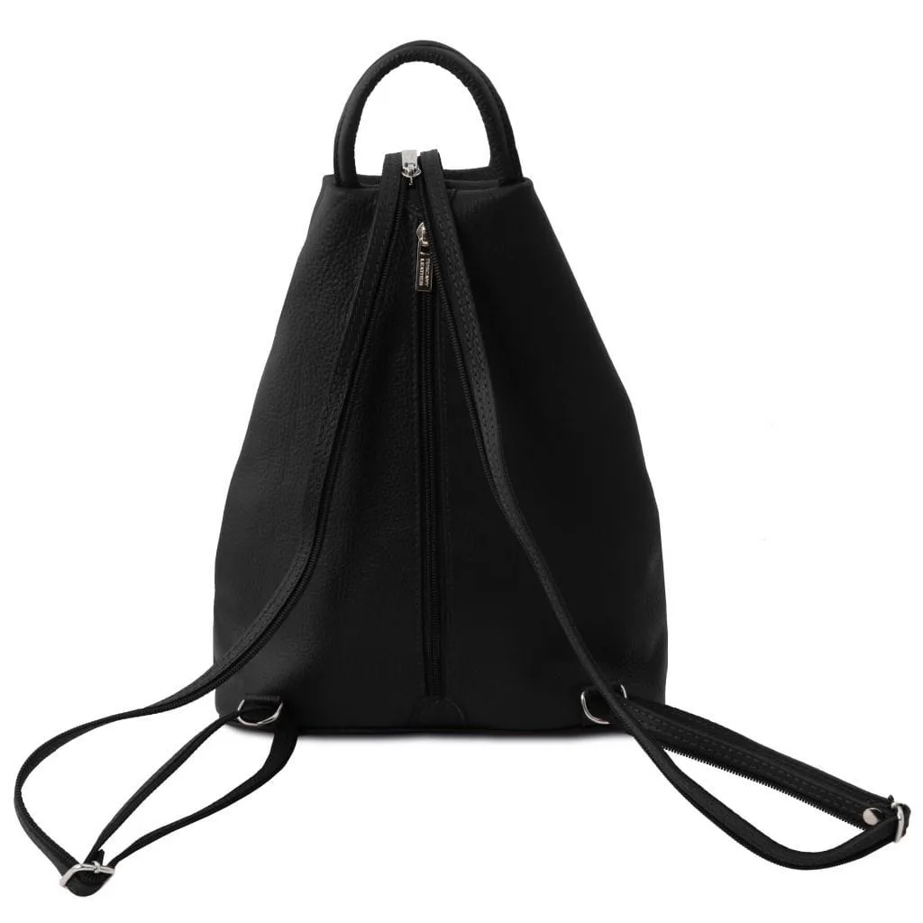 Shanghai - Italian leather backpack - pebbled leather | TL141881