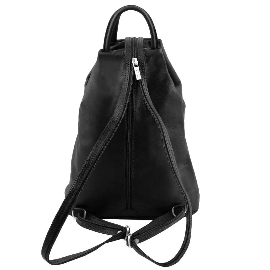 Shanghai - Italian leather backpack - pebbled leather | TL141881