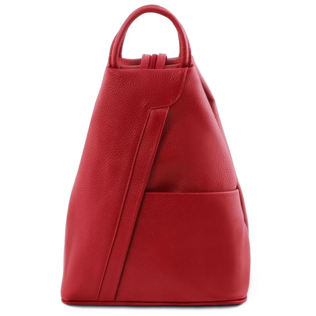 Shanghai - Italian leather backpack - pebbled leather | TL141881