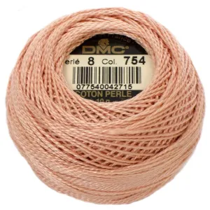 Size 8 Pearl Cotton Ball in Color 754 ~ Light Peach