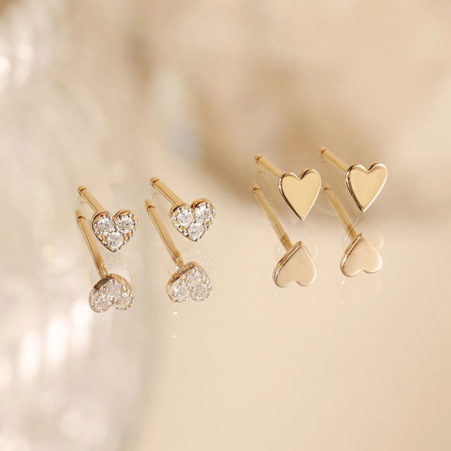 SOPHIE | Diamond Heart Studs