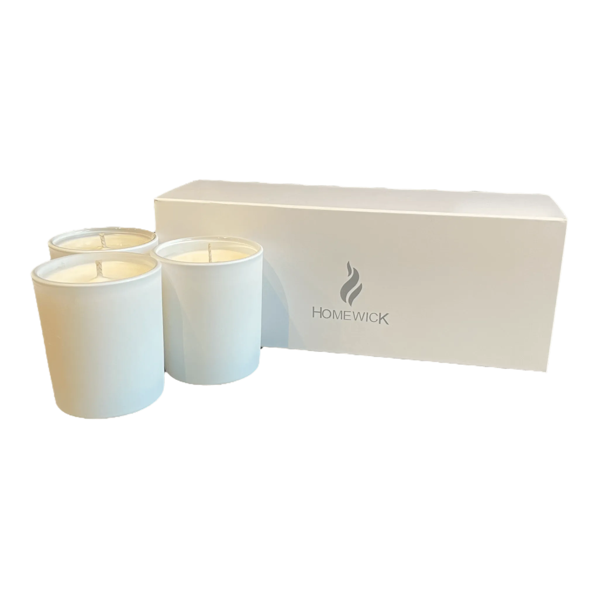 Soy Wax Scented Candle Trio - Gift Set - White