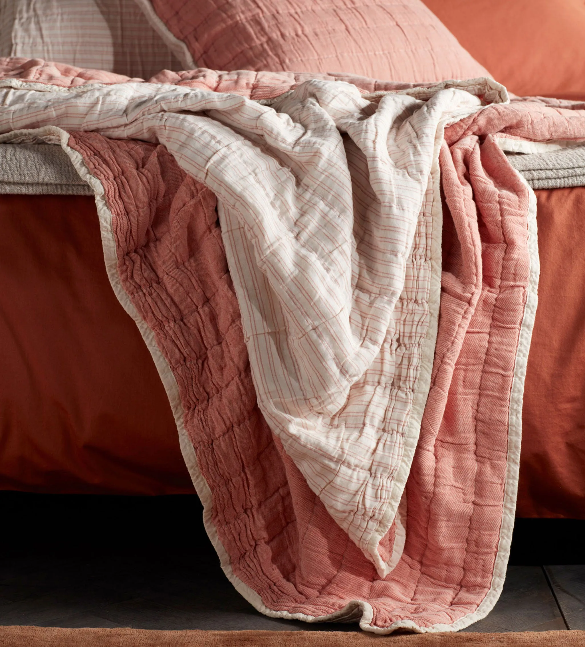 Spice Vivienne 100% Cotton Quilted Throw