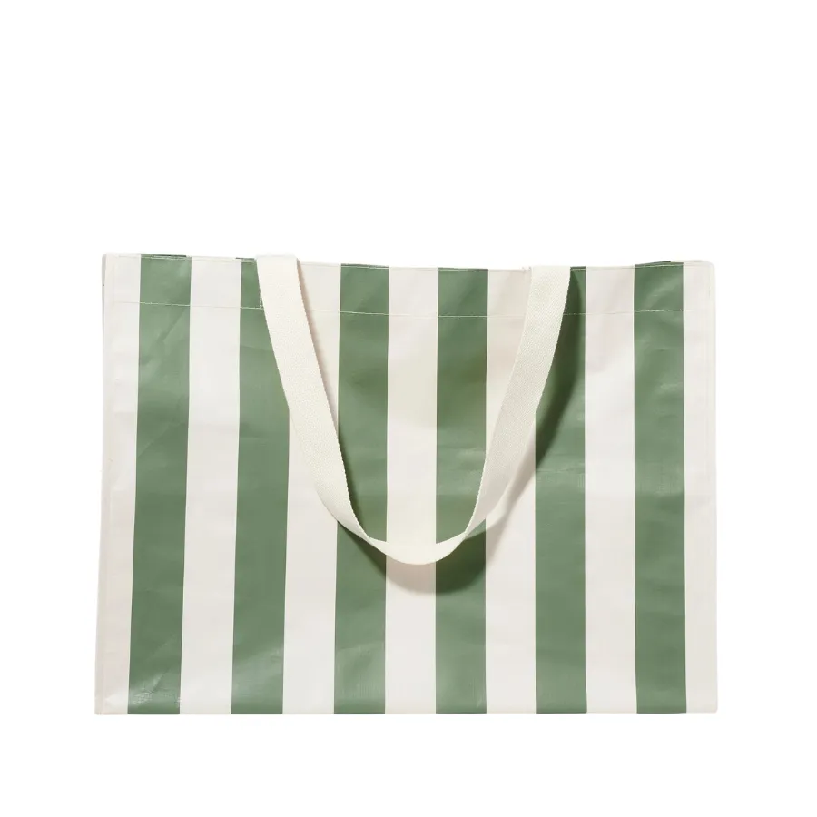 Sunnylife Carryall Beach Bag The Vacay Olive Stripe S41BBOLI