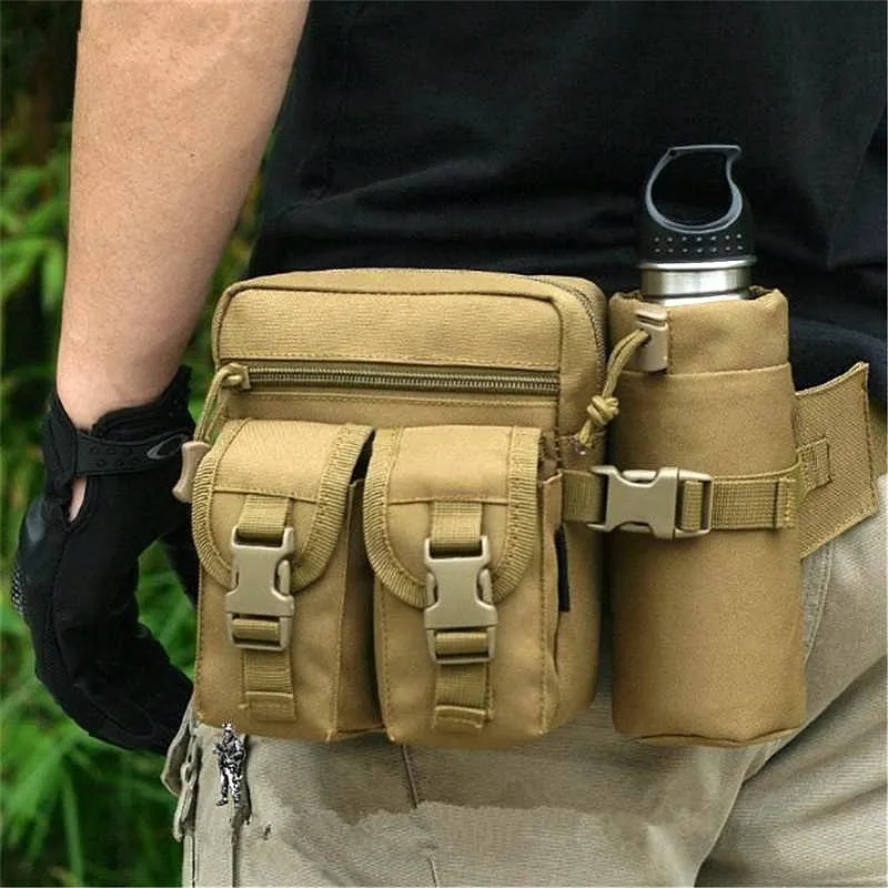 Tactical Hiking Water Bottle Phone Pouch