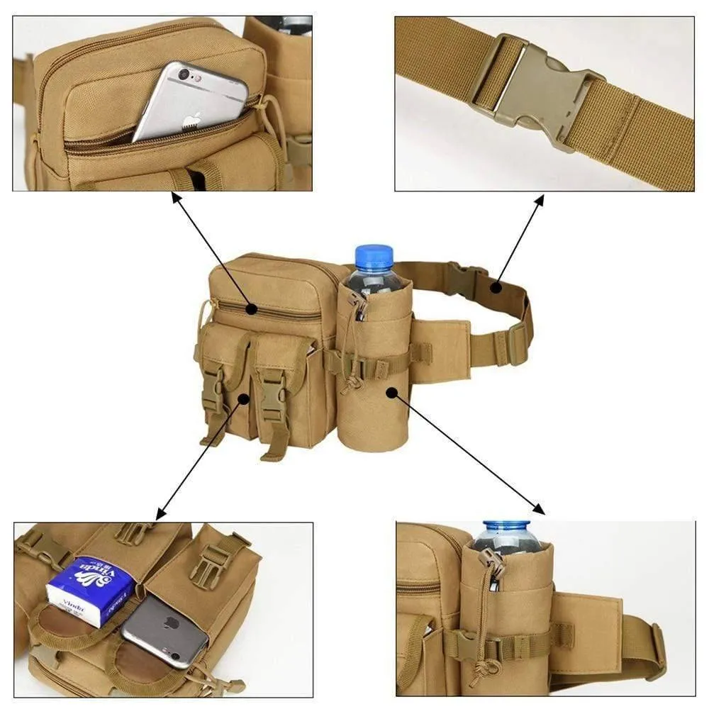 Tactical Hiking Water Bottle Phone Pouch