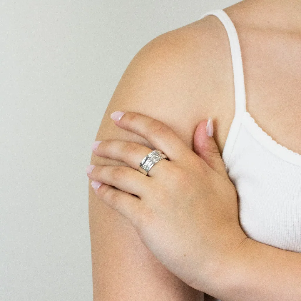 Textured Silver Ring