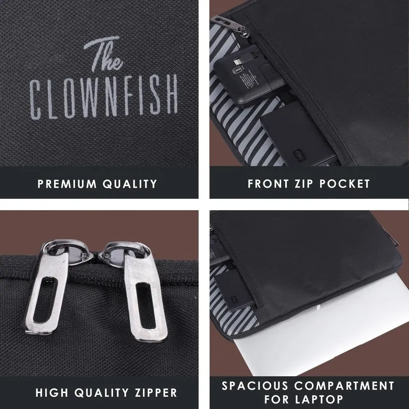 The Clownfish Algo Polyester Unisex 14 inch Laptop Sleeve Tablet Case (Grey)