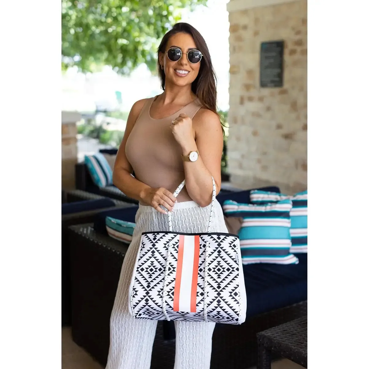 The Heidi Aztec Neoprene Bag