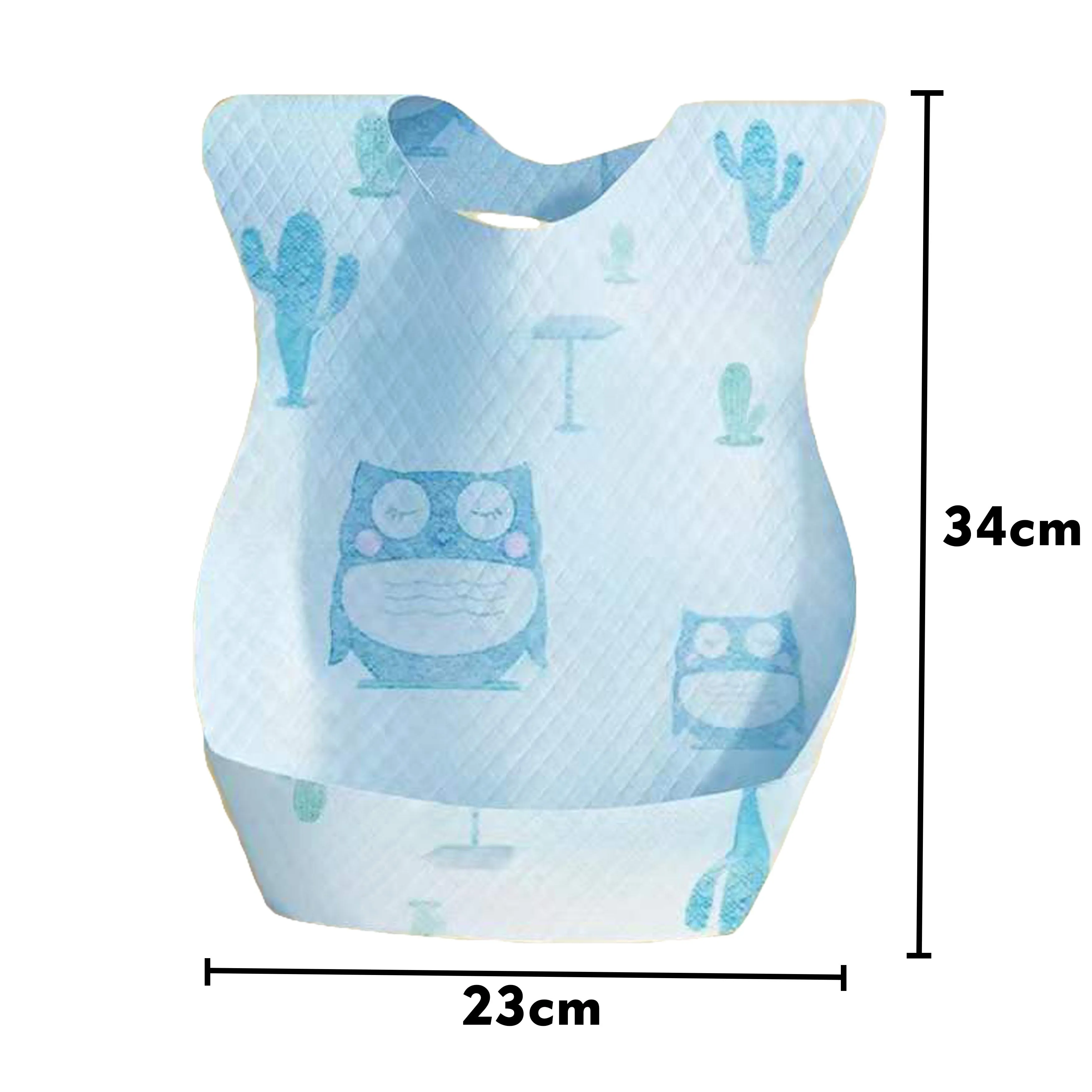 THE LITTLE LOOKERS Disposable/Use & Throw Baby Bibs/Apron for Feeding/Burp/Drool | Stick on Tape Closure| Travel & Eco-Friendly Baby Bibs for Newborns/Infants/Toddlers (Multi -Pack of 20)