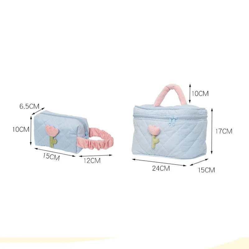 Tulip Flower Cosmetic Bag Pouch