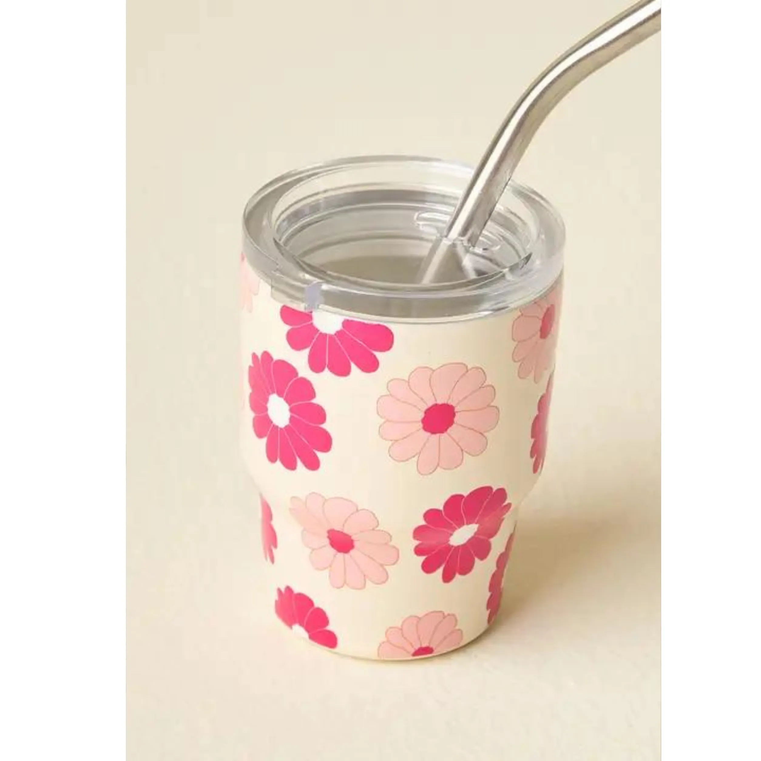 Tumbler Shot Glass With Metal Straw