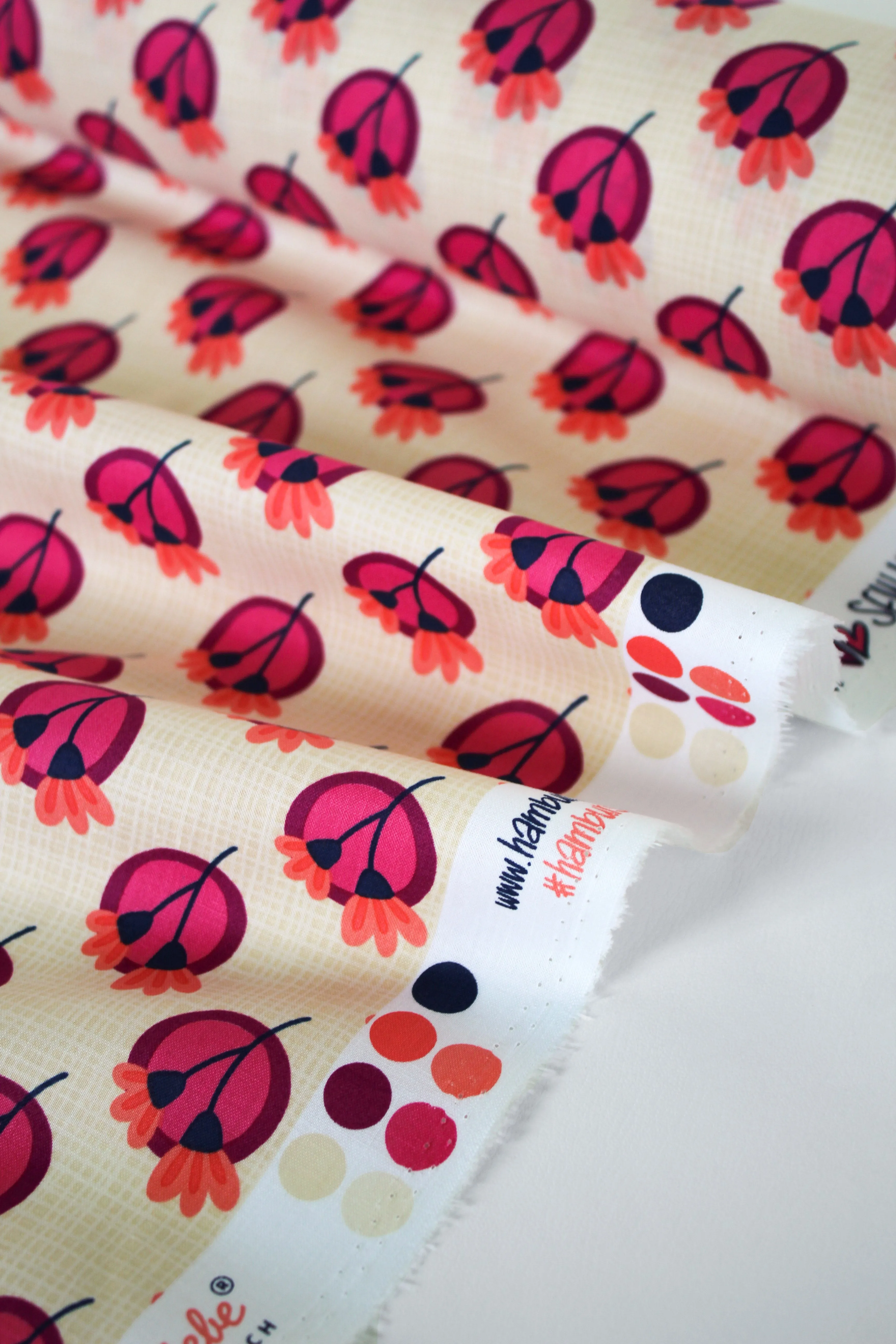 Valentia - Printed Stretch Cotton | Hibiscus