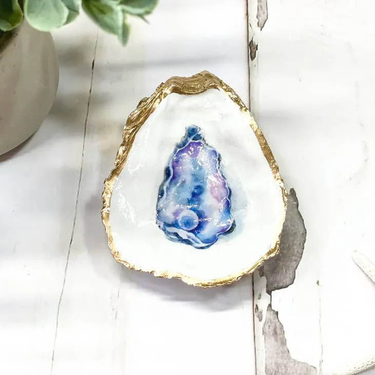 Watercolor Shell  Oyster Trinket Dish