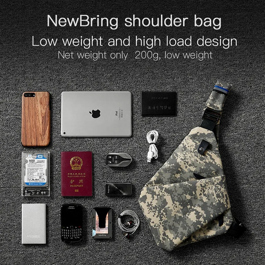 Waterproof Nylon Chest Bag for Men