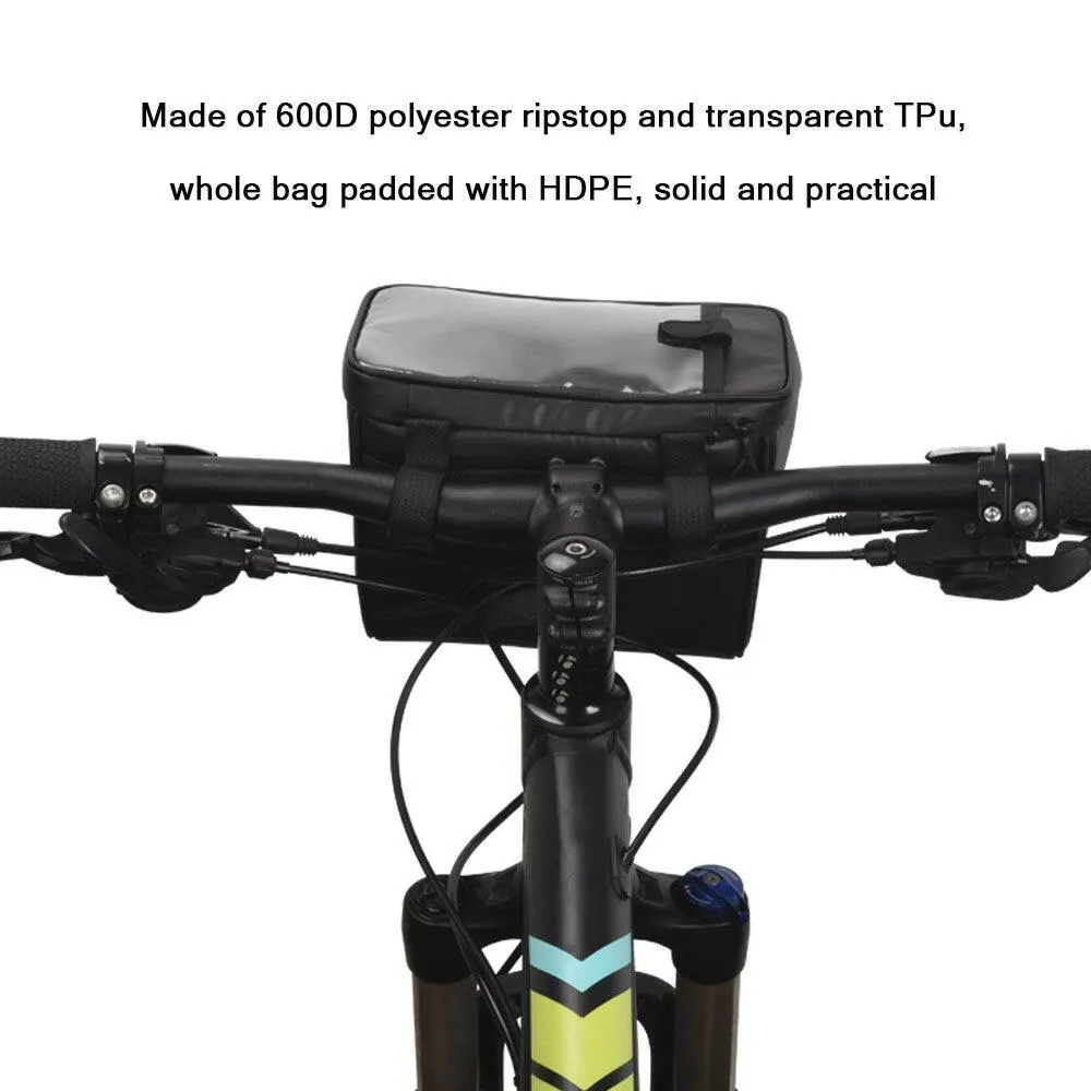 Waterproof Touchscreen Cycling Bike Bicycle Map Sleeve Handlebar Bag Pack Pannier Basket Phone Camera