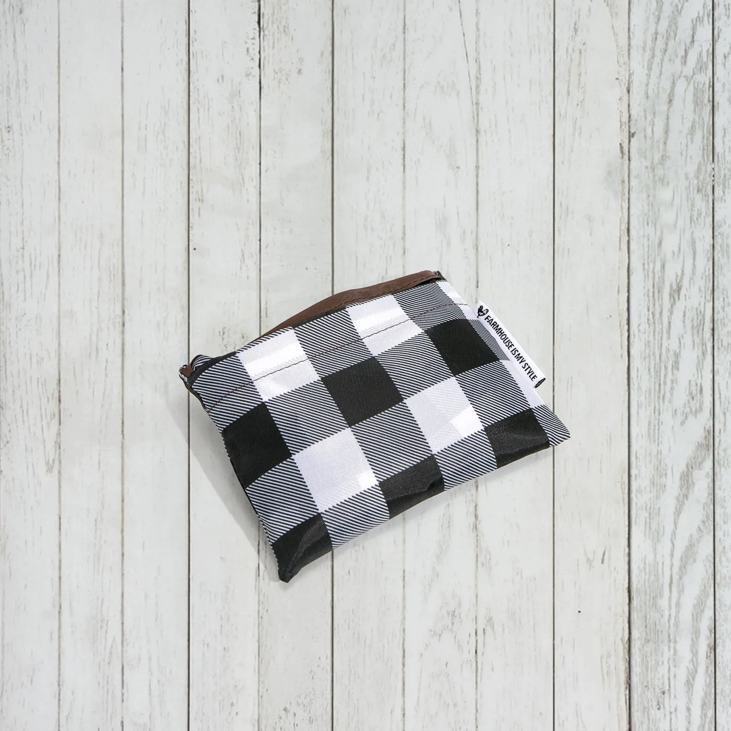 White Buffalo Check Reusable Bag