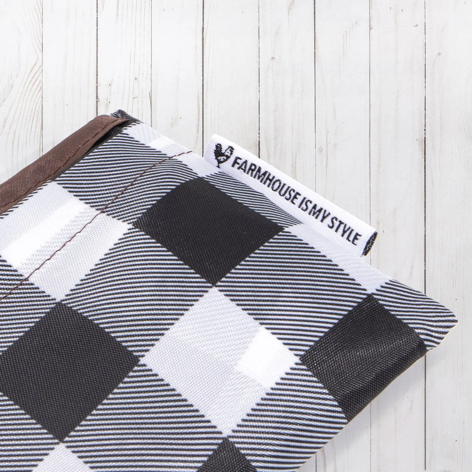 White Buffalo Check Reusable Bag