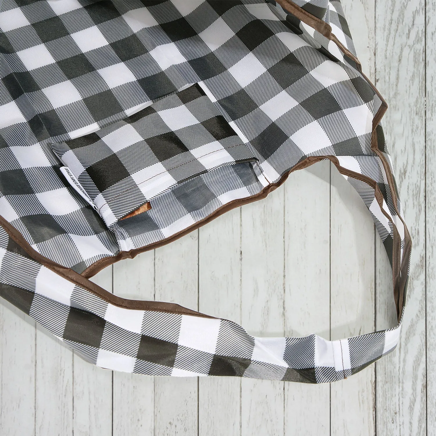 White Buffalo Check Reusable Bag