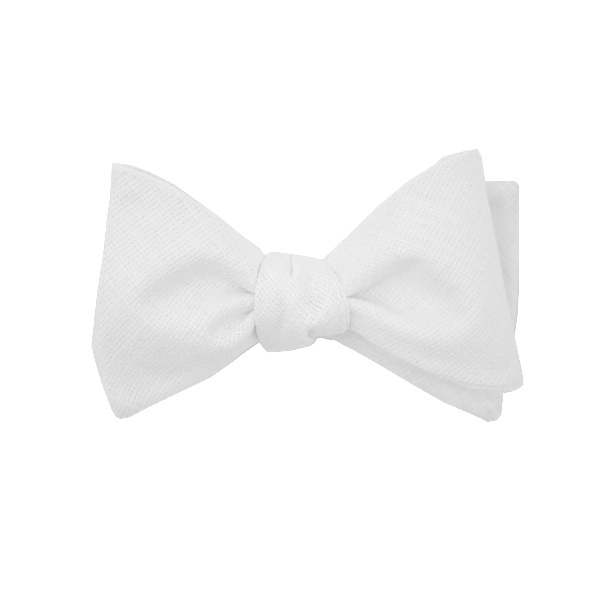 White Self Tie Bow Tie