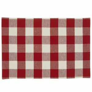 Wicklow Check Red & Cream Placemat