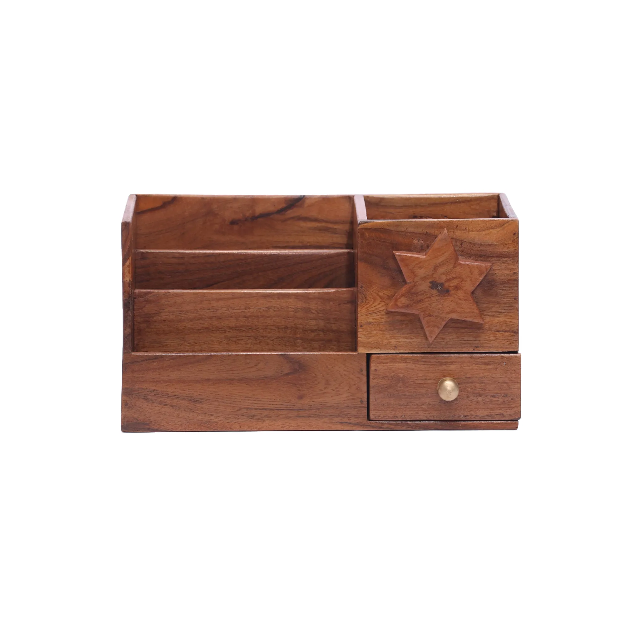 Wooden star box organizer with drawer