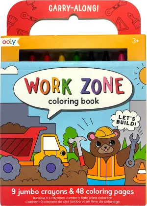 Work Zone Carry Along Crayon & Coloring Book Kit